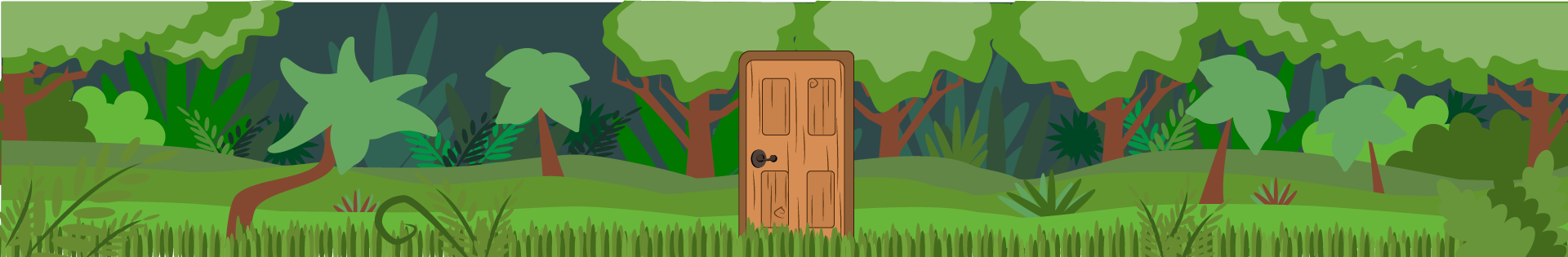 Landscape of the stone gate in the forest