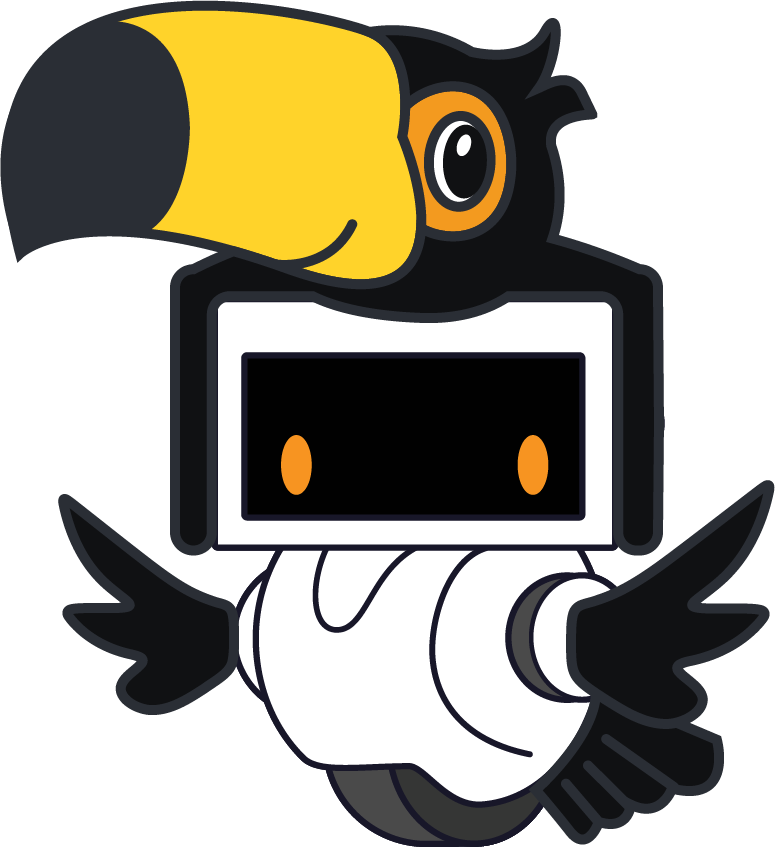 Nuvi dressed as a toucan