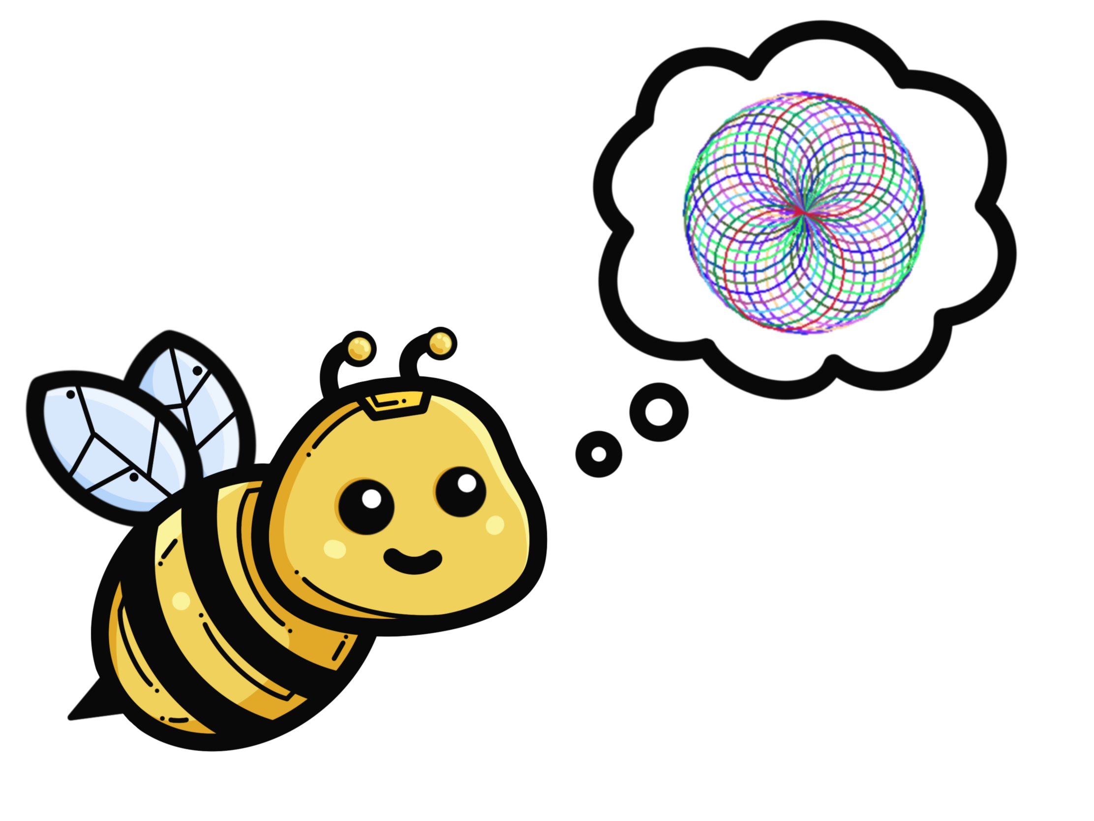 mandala flower with random color petals